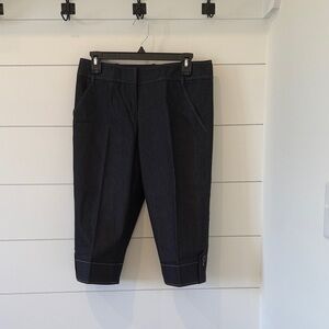 LOFT Dark Denim Cropped Marisa Trouser Size 4